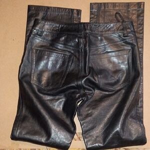 GAP Womens Black Leather Jeans